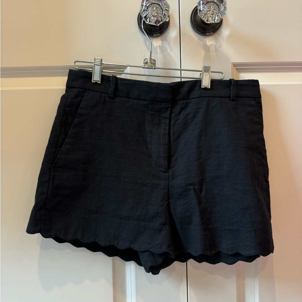 Black scalloped J. Crew shorts